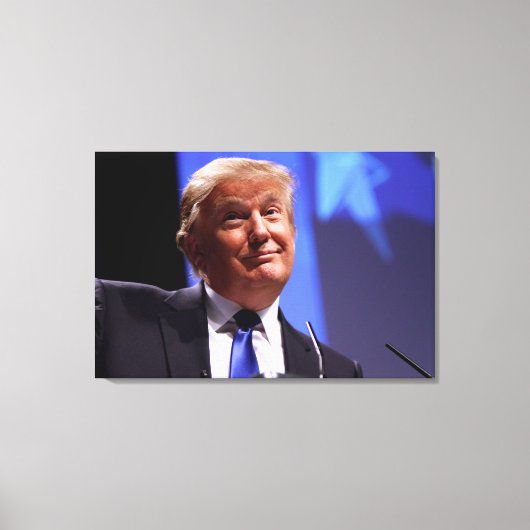 ENORME LACHENDE DONALD TRUMP CANVAS AFDRUK (Voorkant)
