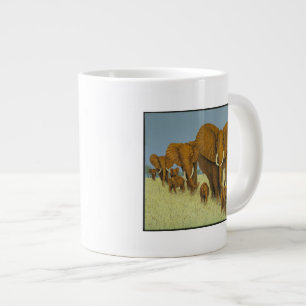 Enorme, maar zorgwekkende grote koffiekop