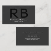 Enorme Monogram Professional Manager Visitekaartje (Voorkant / Achterkant)