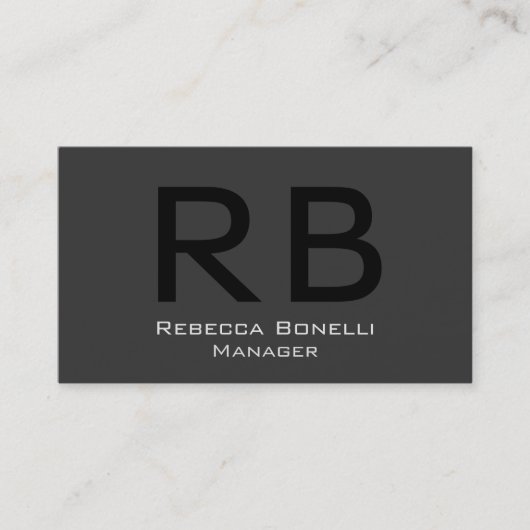 Enorme Monogram Professional Manager Visitekaartje (Voorkant)