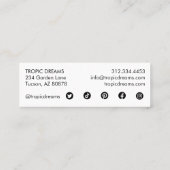 Enorme Monstera Blad Groene Tuin Foto Mini Visitekaartje (Achterkant)