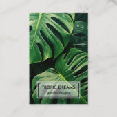 Enorme Monstera Botanische Groene Tuin Foto Visitekaartje (Voorkant)