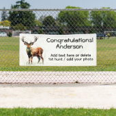 Enorme Racked Deer Foto toevoegen Aangepaste tekst Spandoek (Insitu)