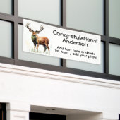 Enorme Racked Deer Foto toevoegen Aangepaste tekst Spandoek (Buitenkant Gebouw)