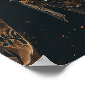 Enorme ridder torenhoog boven kasteel - Fantasy Po Poster (Hoek)