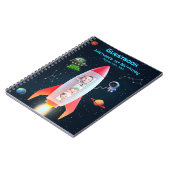 Enorme | Rocket Space 1e verjaardag gastenboek Notitieboek (Linkerzijde)