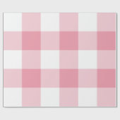 Enorme roze gingham ruit cadeaupapier (Vlak)