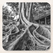 Enorme rubberwortels kartonnen onderzetters (Voorkant)