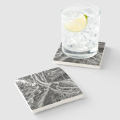 Enorme rubberwortels stenen onderzetter (Zijkant)