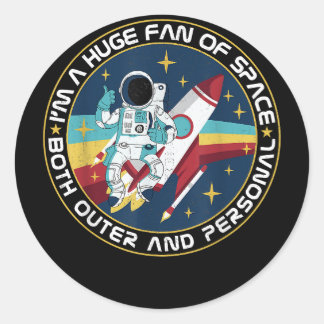enorme ruimte voor zowel externe als persoonlijke ronde sticker