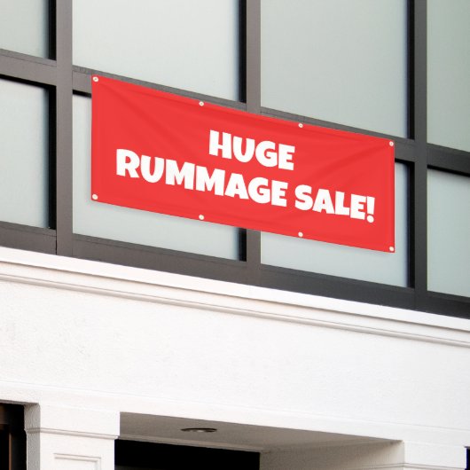 Enorme Rummage Sale Banner (Buitenkant Gebouw)