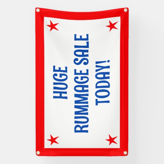 Enorme Rummage Sale Banner (Verticaal)