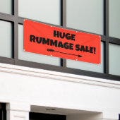 Enorme Rummage Sale! Bright Banner (Buitenkant Gebouw)