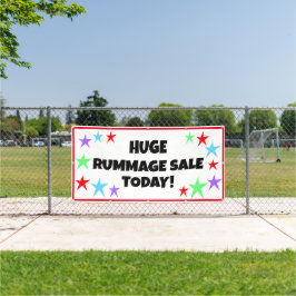 Enorme Rummage Sale! Kleurrijke Sterren Banner