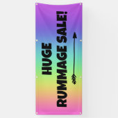 Enorme Rummage Sale! Regenboogbanner Spandoek (Verticaal)