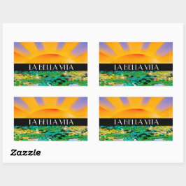 ENORME TRANQUILITEIT RECHTHOEKIGE STICKER