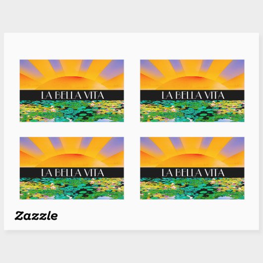 ENORME TRANQUILITEIT RECHTHOEKIGE STICKER (Vel)