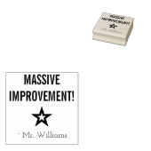 "ENORME VERBETERING!" + Aangepaste educator naam Rubberstempel (Gestempeld)