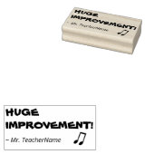 "ENORME VERBETERING!" + Naam leraar Rubber Stamp Rubberstempel (Gestempeld)