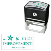 "ENORME VERBETERING!" Teacher Rubber Stamp Zelfinktende Stempel (In situ)