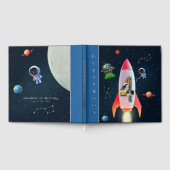 Enorme vier met foto's | Rocket Space 4e verjaarda Gastenboek (Volledig)