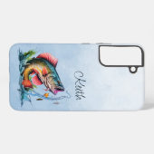 Enorme vis die uit het water valt samsung galaxy hoesje (Achterkant horizontaal)