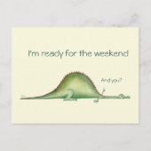 Enormous Dragon Resting Fantasy Illustration card Briefkaart (Voorkant)