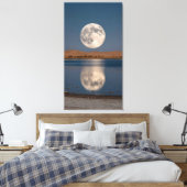 enormous moon was reflected in the lake canvas afdruk (Insitu (Slaapkamer))