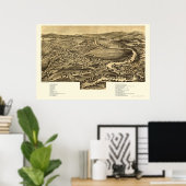 Enosburg-Herfsten, VT Panorama - 1892 Poster (Thuiskantoor)