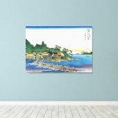 Enoshima in de provincie Sagami Canvas Afdruk (Insitu (Houten vloer))