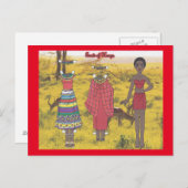 Enoti of Kenya Paper Doll Briefkaart (Voorkant / Achterkant)