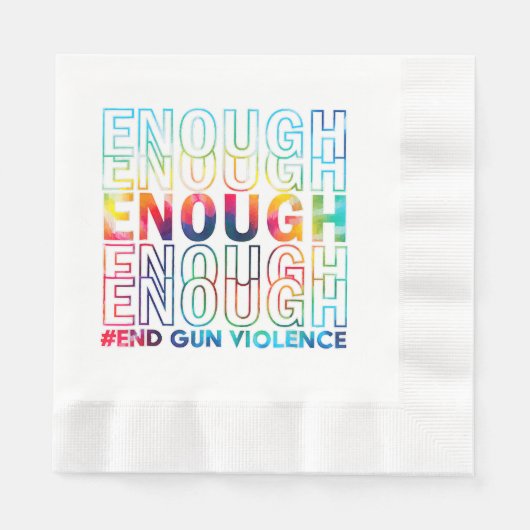 Enough End Gun Violence Awareness Day Wear Orange Servet (Voorkant)