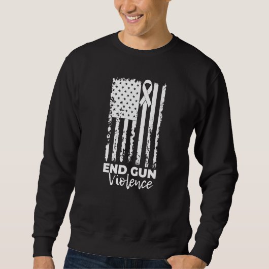 Enough End Gun Violence Awareness Wear Orange Peac Trui (Voorkant)
