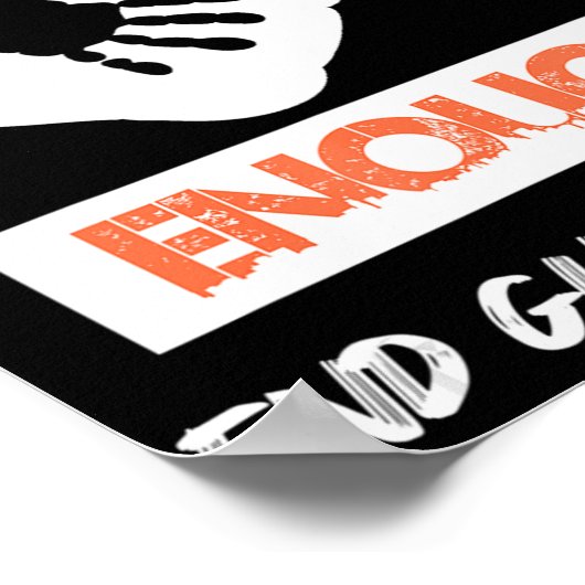 Enough End Gun Violence No Gun Awareness Day Wear Poster (Hoek)