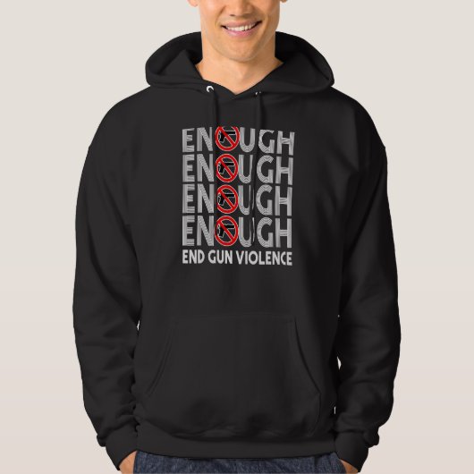 Enough End Gun Violence Wear Orange Enough Hoodie (Voorkant)