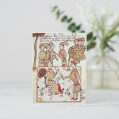 Enquête met zijn werknemers briefkaart (Staand voorkant)