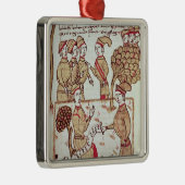 Enquête met zijn werknemers metalen ornament (Rechts)