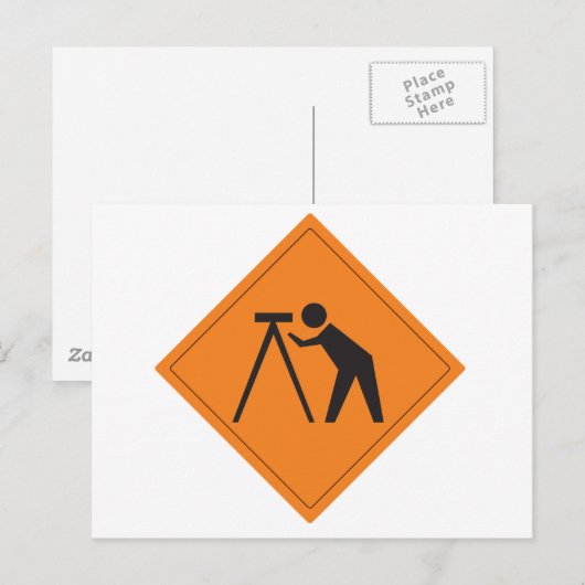 Enquête op werkbord briefkaart (Voorkant / Achterkant)