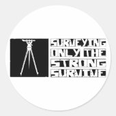 enquêteren overleven ronde sticker (Voorkant)