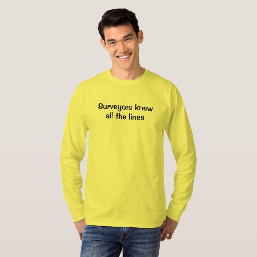 Enquêtes over lange hoes T-shirt (Voorkant volledig)