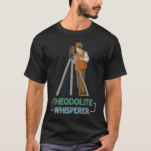 Enquêtes voor geodesie-ingenieur theodolite pro t-shirt (Voorkant)