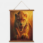 Enraged Cheetah Hangend Wandkleed (Voorkant)