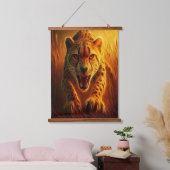 Enraged Cheetah Hangend Wandkleed (Slaapkamer)
