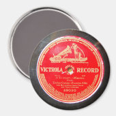 Enrico Caruso Victrola magneet (Voorkant / Achterkant)