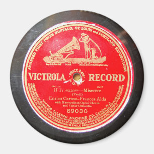 Enrico Caruso Victrola magneet