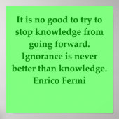 enrico fermi quote poster (Voorkant)