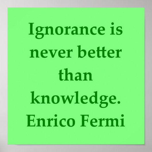 enrico fermi quote poster (Voorkant)