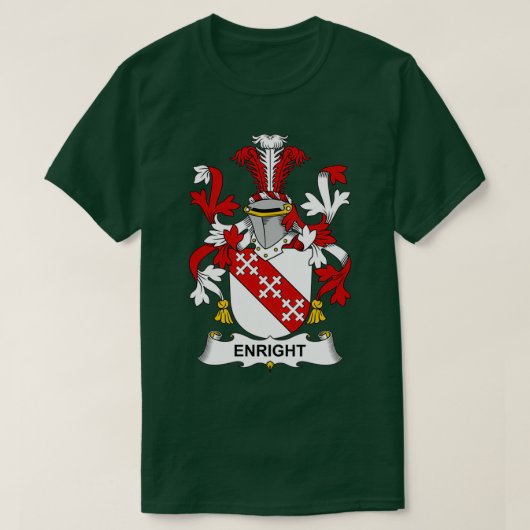 Enright Coat of Arms Family Crest T-shirt (Design voorkant)