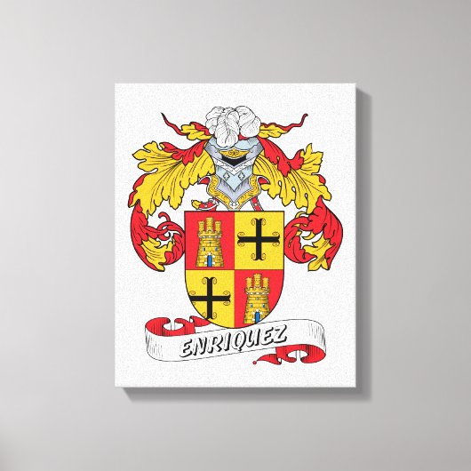 Enriquez Family Crest Canvas Afdruk (Voorkant)