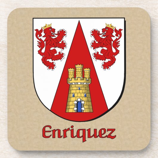 Enriquez Family Shield Drankjes Onderzetter (Voorkant)